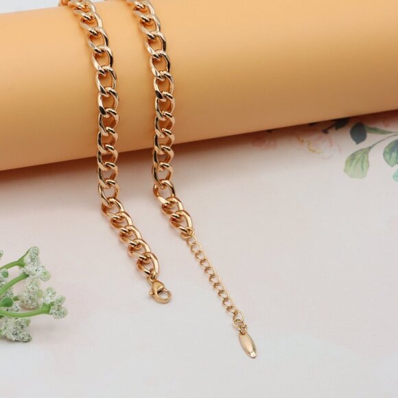 Chunky Heart Pendant Rose Gold Necklace, XPNL0254 - Picture 10 of 12